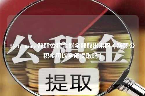 武义县辞职公积金能全部取出来吗（辞职公积金可以全部提取吗）